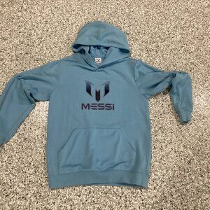 Lionel Messi Collection Blue Long Sleeve Hoodie Sweatshirt Youth Size XL